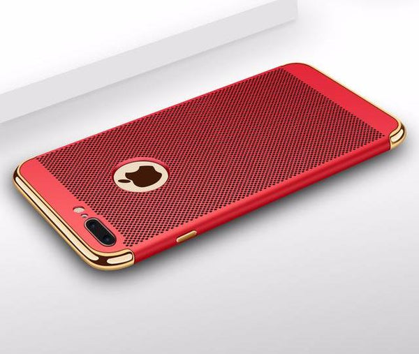Heat Sinking Case With Golden Plates For Iphone