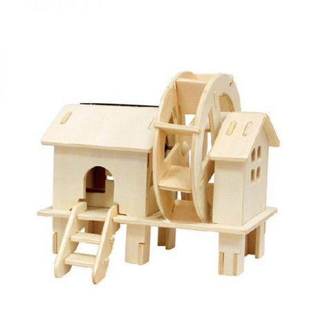 Water wheel house colored solar powered toy - Educational Resources