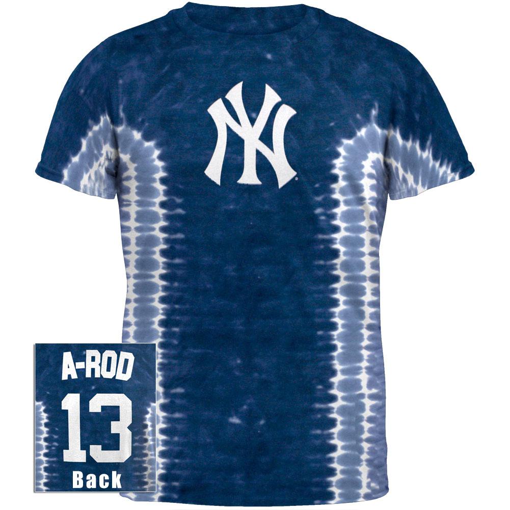 New York Yankees Liquid Blue MLB Front & Back Tie Dye T-shirt Men's Size L  Large