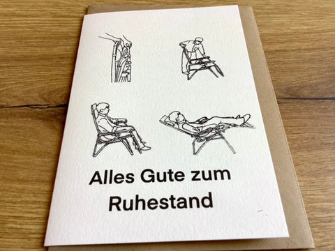 Briefkarte Alles Gute zum Ruhestand II