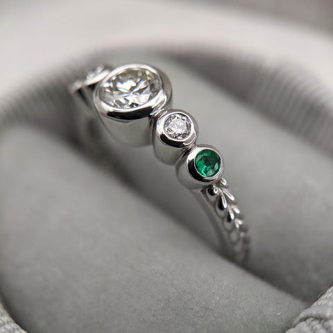 Christine Alaniz Designs - Heirloom Redesign, Finished Birthstone Ring