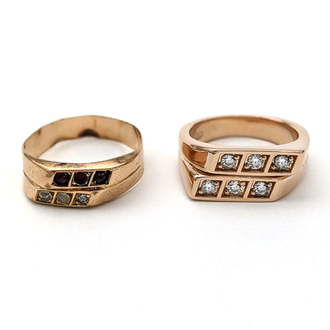 Christine Alaniz Designs - Rose Gold Heirloom Diamond Ring Redesign
