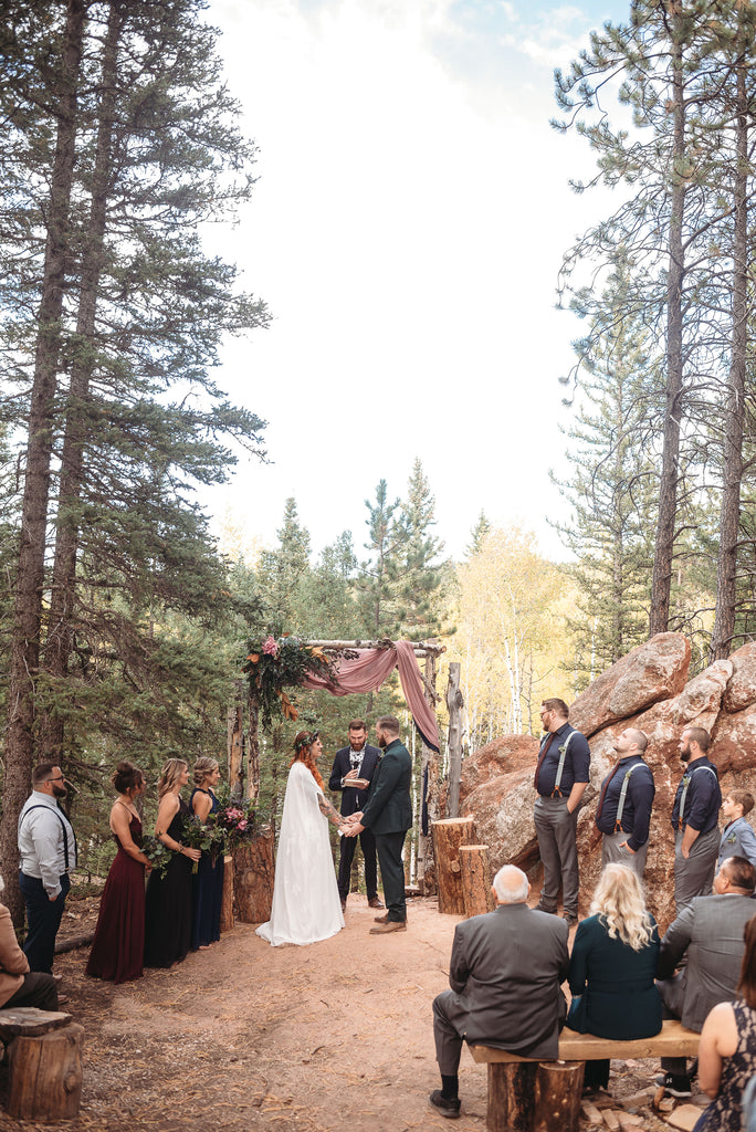 Christine Alaniz Designs - Kadi and Ben Wedding, Ceremony Among the Trees