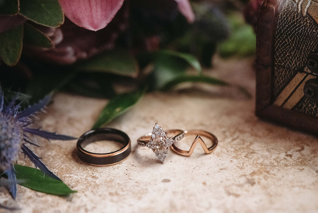 Christine Alaniz Designs - Kadi and Ben Wedding, Rose Gold Wedding Ring
