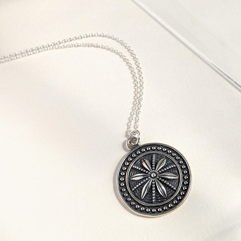 Christine Alaniz Designs - Star Anise Coin Medallion Pendant Necklace