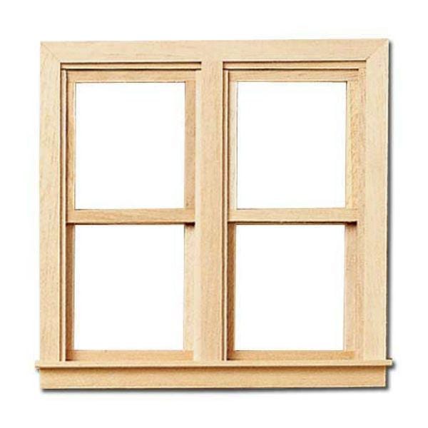 4-Light Pane  1:24 Dollhouse wooden H5004 Houseworks G Scale Half Scale Window 