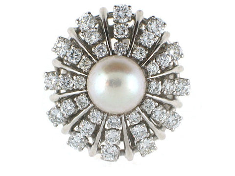 Mid-Century Pearl Ring