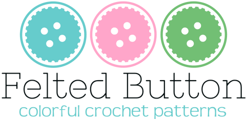 Felted Button blog logo Susan Carlson crochet designer