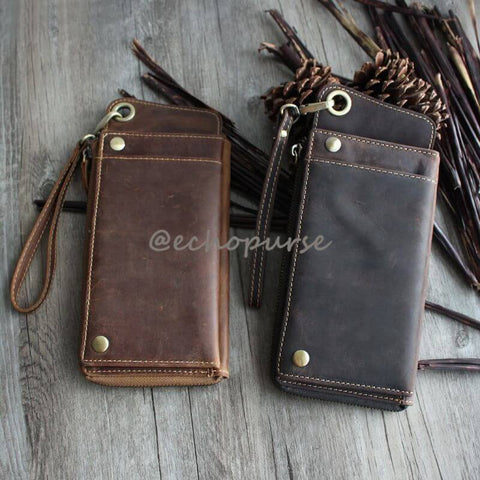 echopurse crazy horse leather