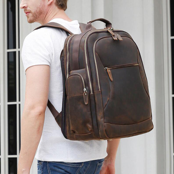 leather 17 inch laptop bag