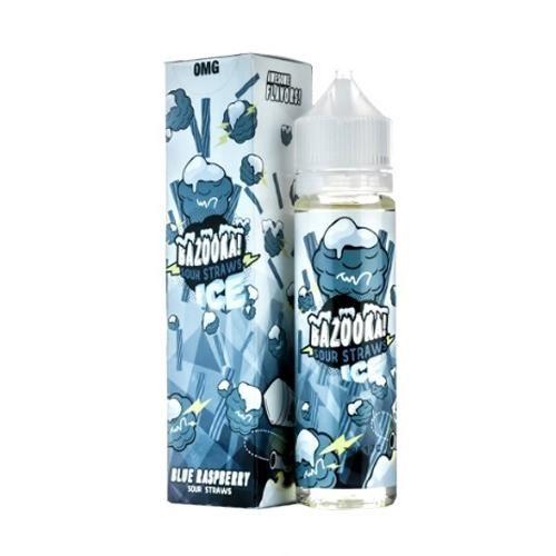 ICE Blue Raspberry Sour Straws By Bazooka Sour Straws 60ml