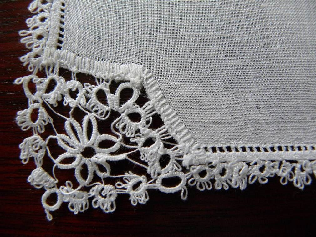 vintage irish linen handkerchief