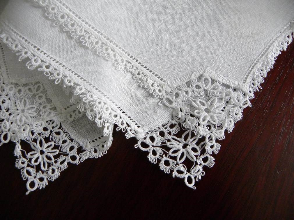 vintage irish linen handkerchief