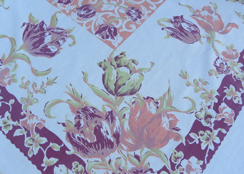 セットアップ vintage cloth ❀ pink flower テーブルマット