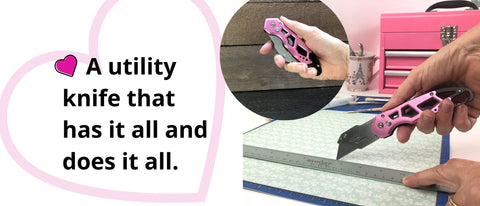 pink utility knife apollo tools