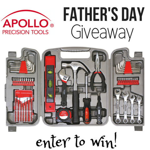 enter giveaway fathers day 53 piece tool set apollo tools