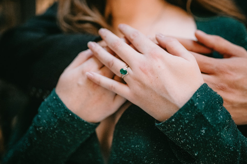 Emerald engagement ring madison wisconsin