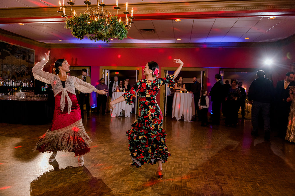 Flamenco dancers at a wedding