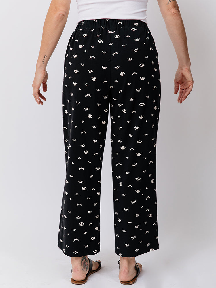 Fae Wide-Leg Pant Onyx Eyes