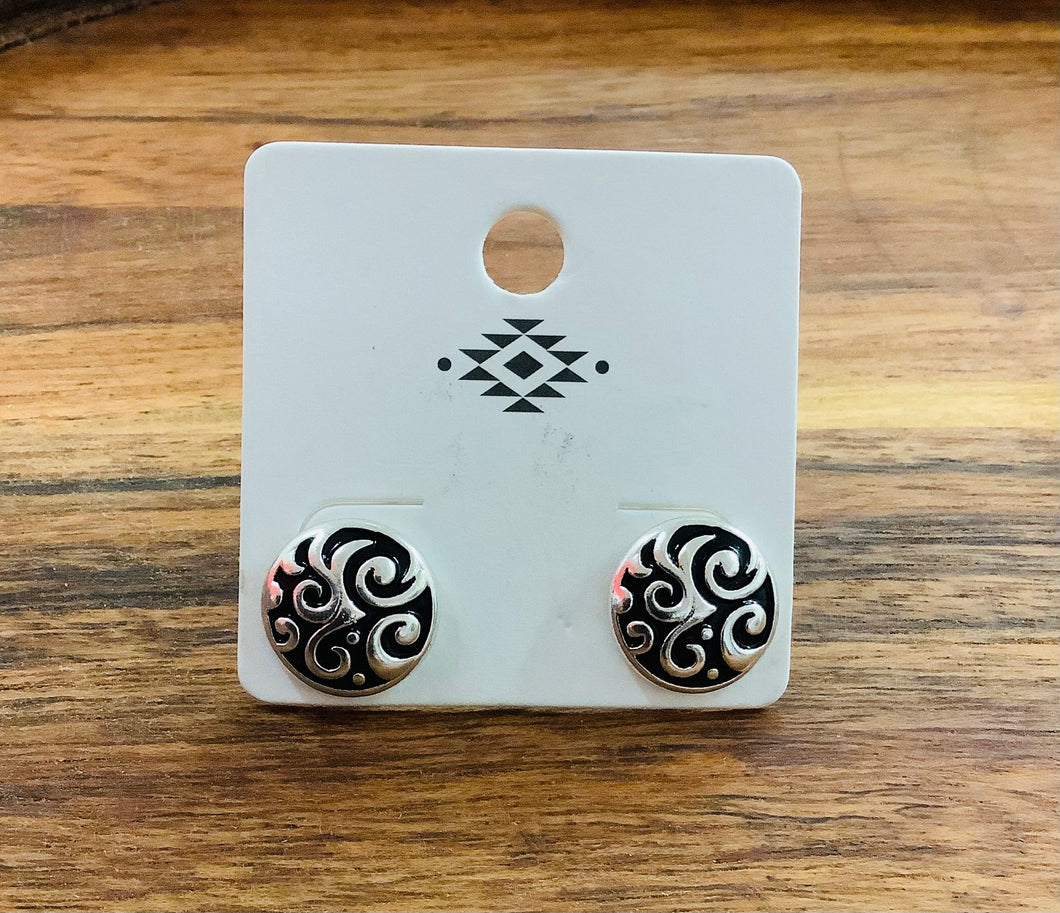 Silver Filigree Studs