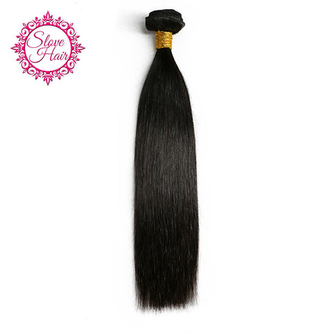 Slove Hair Brazilian Straight Remy Hair Straight Hair Weave Bundles Natural Black Color Double Weft Hair Extension Free Shipping