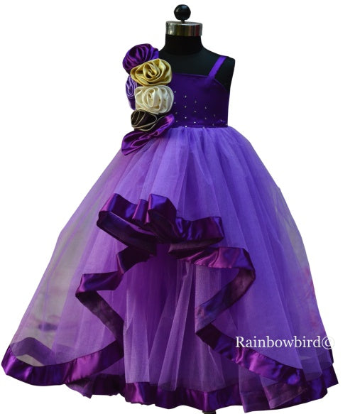 purple gown for kids