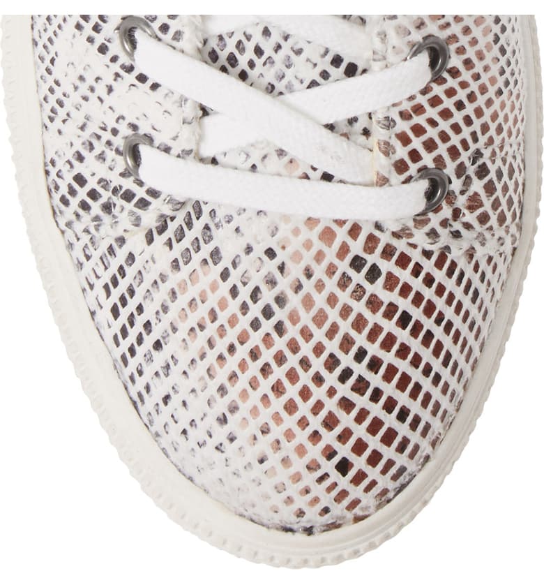 Eagle Micro Snake Print White High Top Sneaker