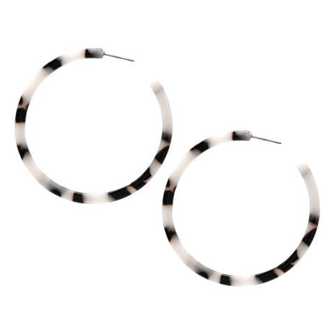 Alicia Lightweight Acetate Hoop Earrings (Large)
