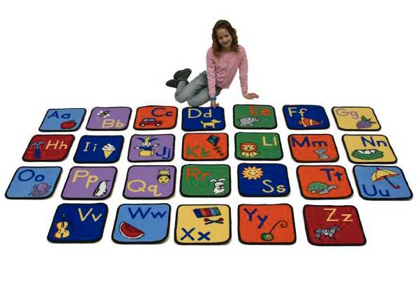 楽天最安値に挑戦】 Learning Carpets Alphabet Seating Squares