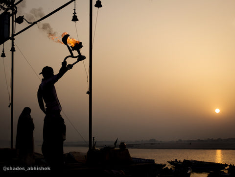 Varanasi Sunrise Prayer: Weaver Street Banarasi saree