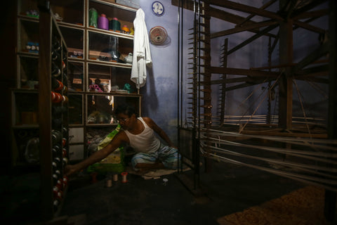 Reeling process in making of Banarasi saree. Weaving Process by Weaver Street.
