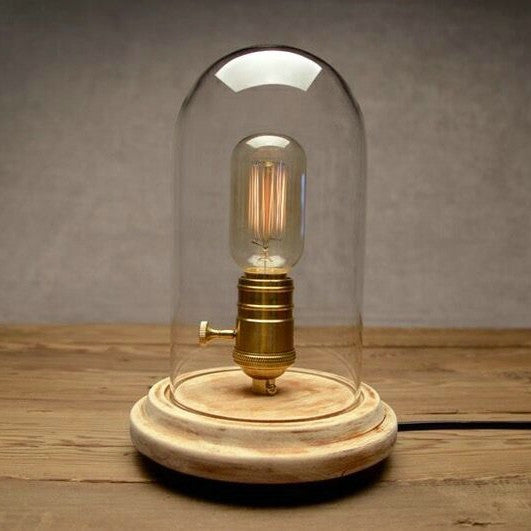 bell glass table lamp