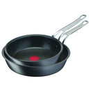 Jamie Oliver by Tefal Cooks Classic Non-Stick Induction Hard Anodised Twinpack Frypan 24/28cm