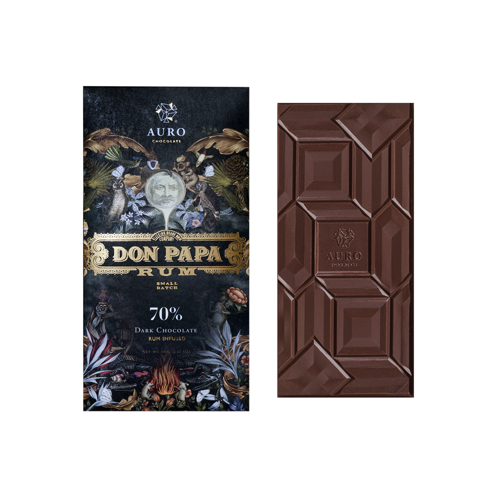 Auro x Don Papa: 70% Dark Chocolate Rum Infused 60G