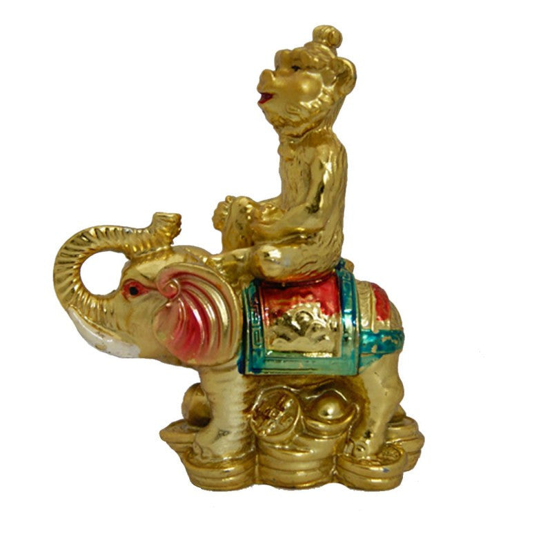 Feng Shui Monkey on Elephant for Success & Career