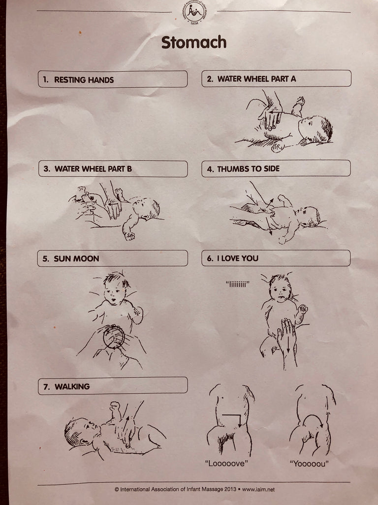 baby massage colic technique instructions
