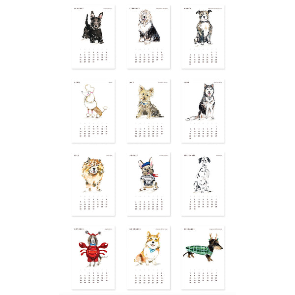 2025 Dogs Desk Calendar Darling Lemon