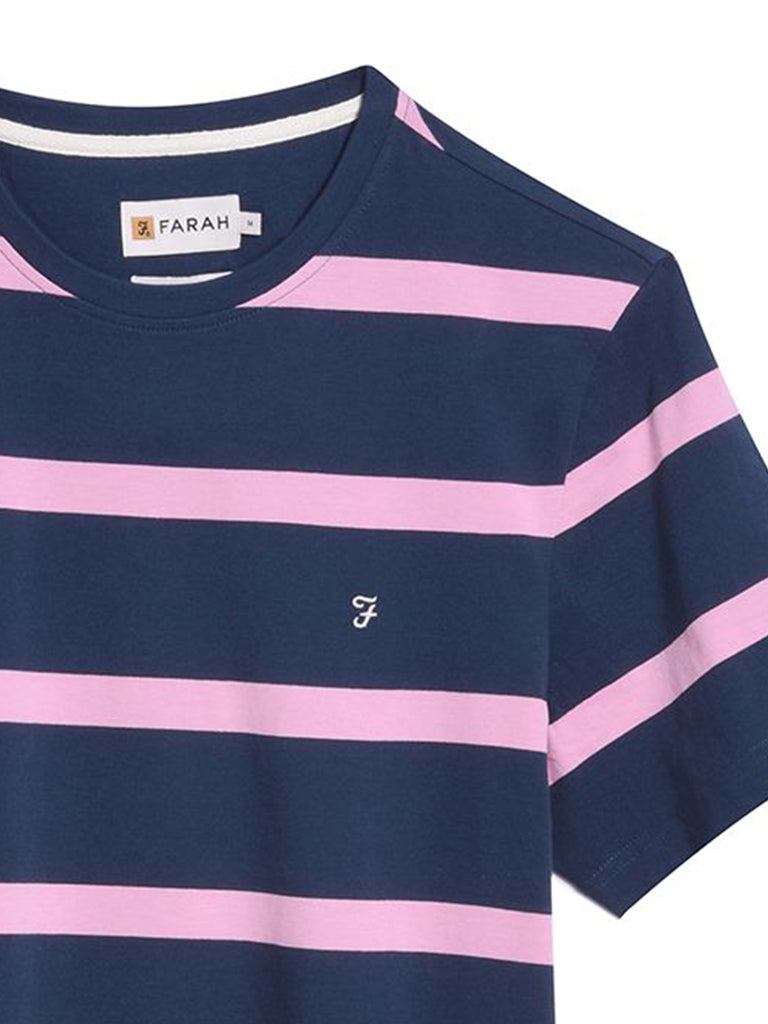 ホワイト FARAH WAKE PRINTED STRIPED Tシャツ Tシャツ