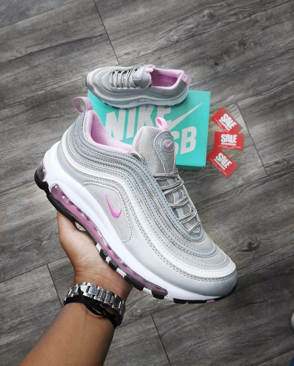 nike 97 gris rosado