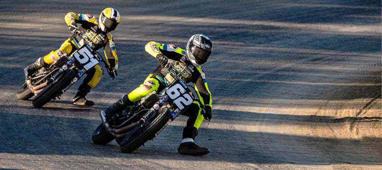 Dan Bromley and Cole Zabala at the 2022 Volusia Half-Mile Finale II 