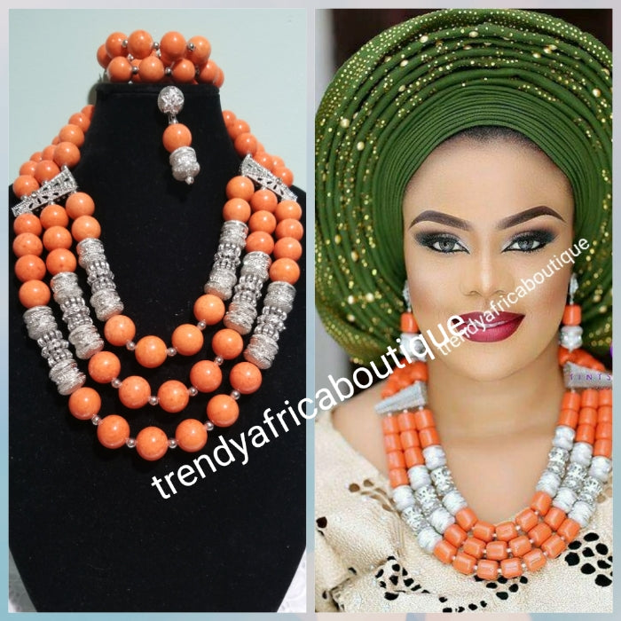 nigerian coral bead necklace