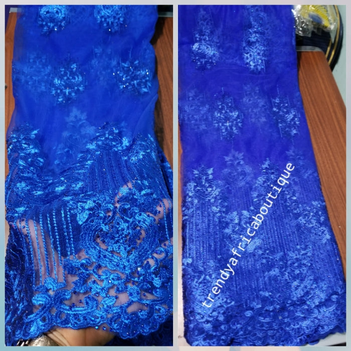 blue lace fabric for sale