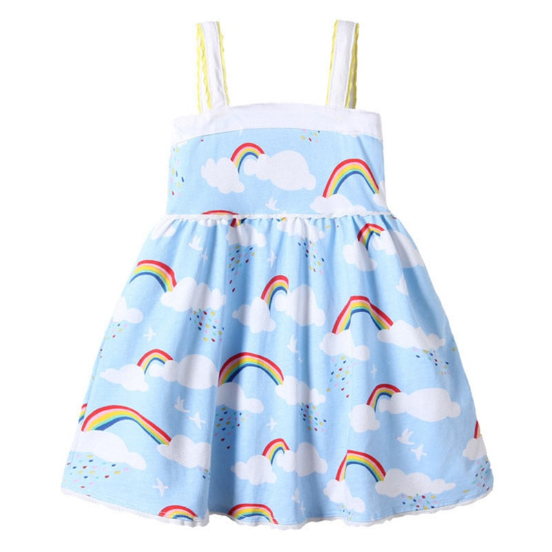 rainbow little girl dress