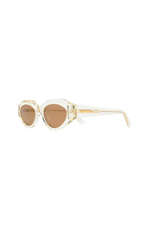Bottega Veneta | BV1122S004 Clear Oval Frame with Brown Lens