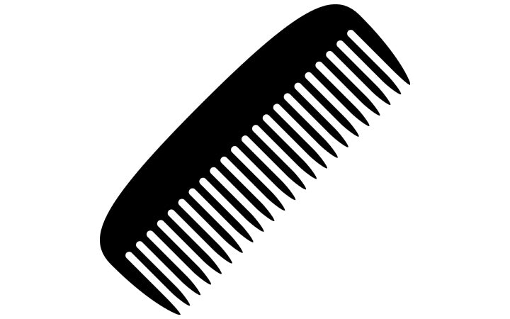 Comb with widely placed teeth