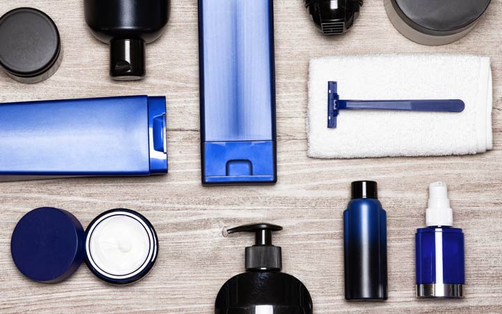 essential male grooming products and cosmetics