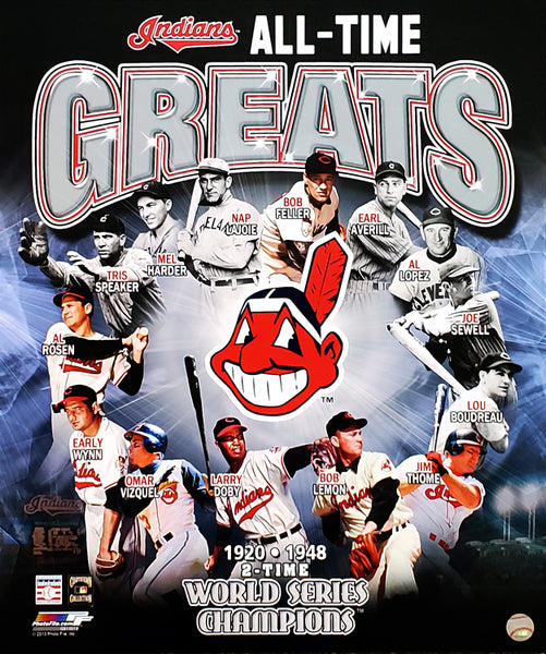 Cleveland Indians "All-Time Greats" (14 Legends) Premium Poster Print - Photofile