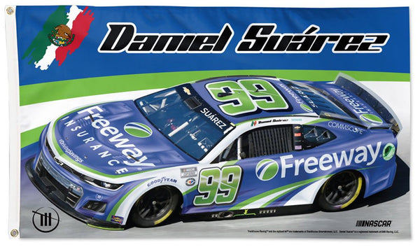 Daniel Suarez NASCAR Freeway #99 Official HUGE 3'x5' Deluxe-Edition FLAG - Wincraft 2023