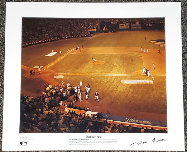 Hank Aaron NUMBER 715 Atlanta Braves 1974 Vintage Original 19x22 POSTER