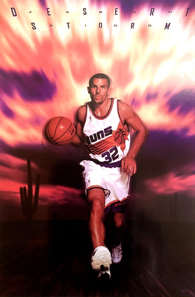 Jason Kidd "Desert Storm" Phoenix Suns NBA Action Poster - Nike 1998